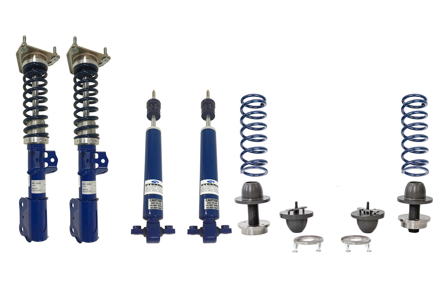 Steeda S550/S650 Mustang Pro-Action Front Coilovers & Adjustable Rear Ride Height Kit (2015-2025)