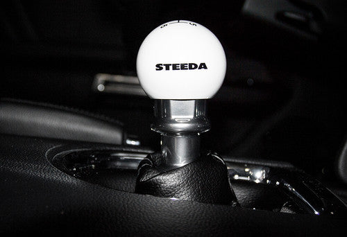 Steeda S550 Mustang 6-Speed White Shift Knob (2015-2023)
