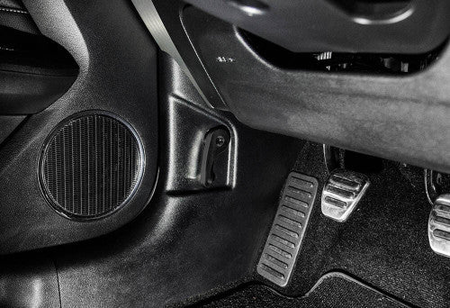 Steeda S550 Mustang Black Anodized Billet Aluminum Interior Hood Latch Release Lever (2015-2023)