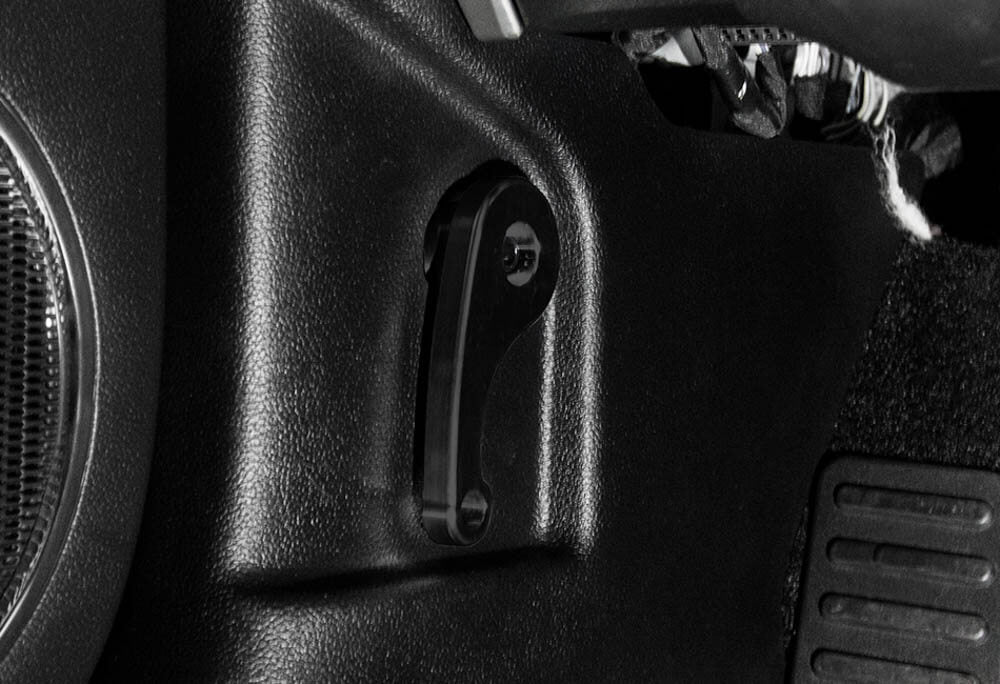 Steeda S550 Mustang Black Anodized Billet Aluminum Interior Hood Latch Release Lever (2015-2023)