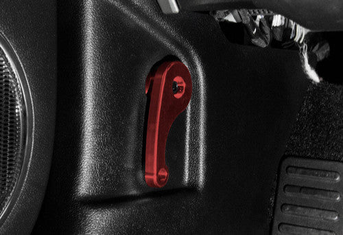 Steeda S550 Mustang Red Anodized Billet Aluminum Interior Hood Latch Release Lever All (2015-2023)