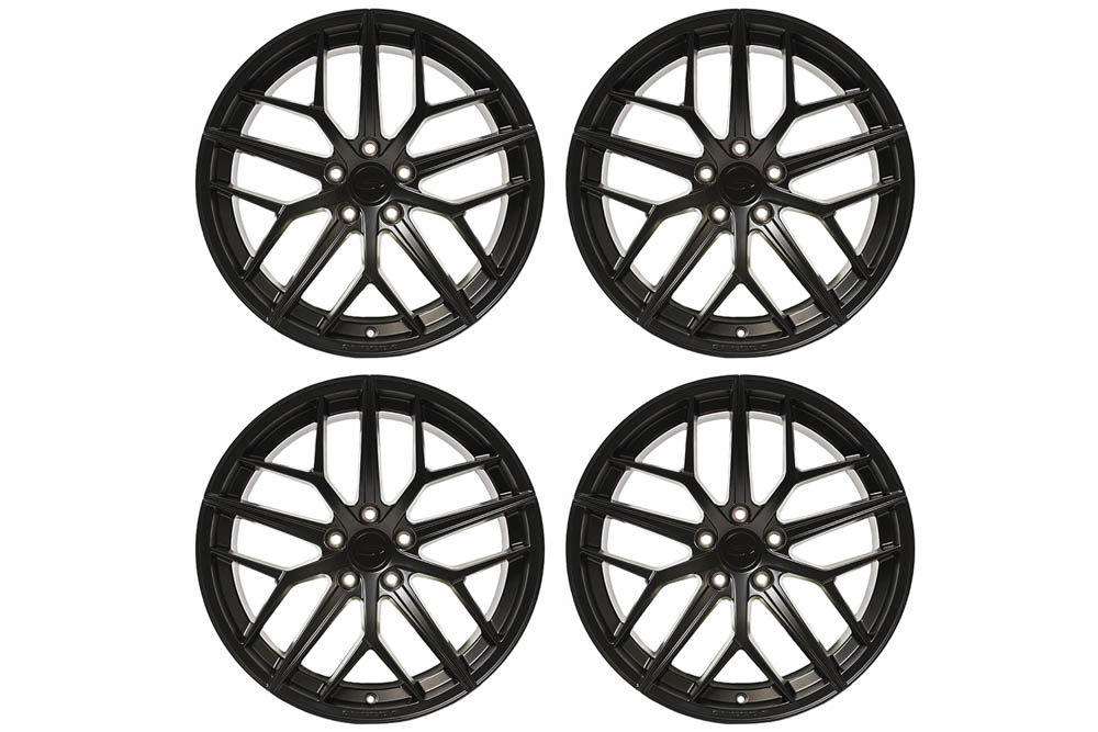 Steeda Mustang Trident Satin Black Square HPDE Wheel Package - 19x11 (2005-2026)