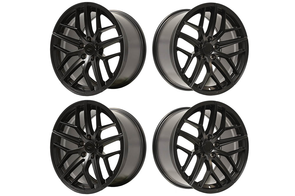 Steeda Mustang Trident Satin Black Square HPDE Wheel Package - 19x11 (2005-2026)