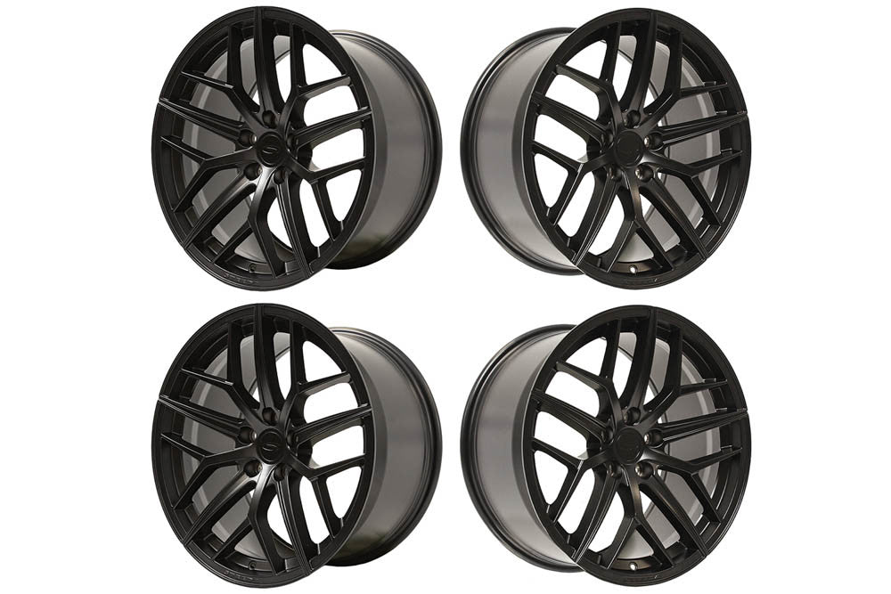 Steeda Mustang Trident Satin Black Square HPDE Wheel Package - 19x11 (2005-2026)